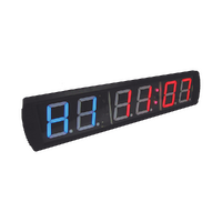 6 Digit Digital Timer Interval Fitness Clock LED Gym Display