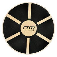 Heavy Duty 15.5" Wooden Balance Board with Non-Slip Pad for Fitness Training
