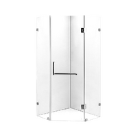 1000 x 1000mm Frameless 10mm Glass Shower Screen By Della Francesca