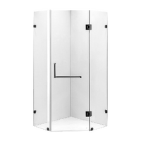 900 x 900mm Frameless 10mm Glass Shower Screen By Della Francesca