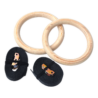 235mm Wooden Gymnastic Rings – Olympic Gym Strength Training & Fitness