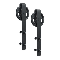 2M Big Spoke Wheel Sliding Barn Door Hardware