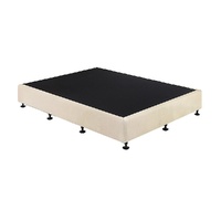Palermo King Single Ensemble Bed Base Platinum Natural Sand Linen Fabric