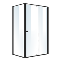 Semi Frameless Shower Screen (114~122)x 195cm & (77~80)x 195cm Side AS/NZS Glass