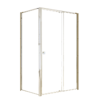 Semi Frameless Shower Screen (114~122)x 195cm & (77~80)x 195cm Side AS/NZS Glass