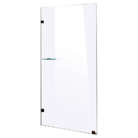 900 x 2000mm Frameless 10mm Safety Glass Shower Screen