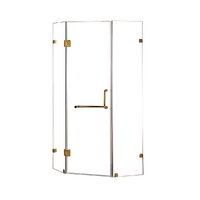 900 x 900mm Frameless 10mm Glass Shower Screen By Della Francesca