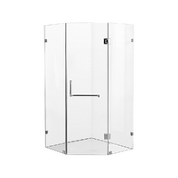 900 x 900mm Frameless 10mm Glass Shower Screen By Della Francesca