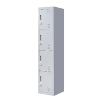 4-Door Vertical Locker for Office Gym Shed School Home Storage