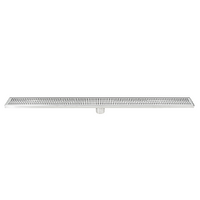 1000mm Bathroom Shower Stainless Steel Grate Drain w/Centre outlet Floor Waste Square Pattern