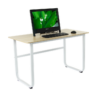 Wood & Steel Solid Computer Desk Home Office Furniture