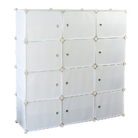 White Cube DIY Shoe Cabinet Rack Storage Portable Stackable Organiser Stand