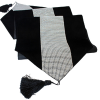 72" Velvet Table Runner + Dining Placemats Table Place Mats Decor