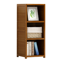 Bamboo Adjustable 3-Shelf Bookcase – Display Storage Rack Stand for Living Room, Bedroom, Office or Home Décor