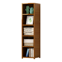 Bamboo 5-Shelf Bookcase – Tall Display Storage Rack Stand for Living Room, Bedroom, Office or Home Organisation