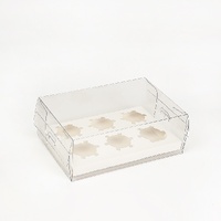 10Pcs Clear Dessert Boxes Cupcake Packaging – Transparent Bakery Cake Gift Boxes