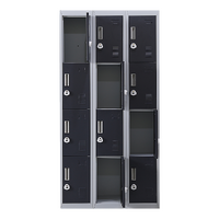 12-Door Locker for Office Gym Shed School Home Storage - 3-Digit Combination Lock