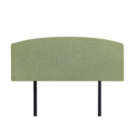 Linen Fabric Double Bed Curved Headboard Bedhead - Olive Green