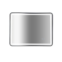Rectangular Mirror LED Anti-Fog Illuminated Bathroom Living Room - 90x70cm