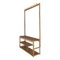 97x168cm Hallway Bench Coat Rack Stand Multifunctional Hall Shelf Entryway