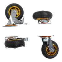 Castor Wheels 4 x 6" 150mm Swivel Silent Caster 2 Brakes 800KG