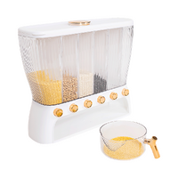 6 Grids Dispenser Storage Container Rice Cereal Beans Grain