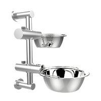 Wall Mounted Dog Bowl Adjustable Height Pet Feeder For Easy Feeding