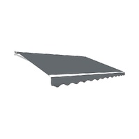 Outdoor Folding Arm Awning Retractable Sunshade Canopy Grey 3.0m x 2.5m
