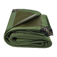 3x4M Army Heavy Duty Waterproof Canvas Tarp Tarpaulin Sun Blocked Dustproof