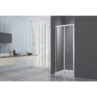 140-150cm Adjustable Wall to Wall Sliding Glass Shower Door in Chrome