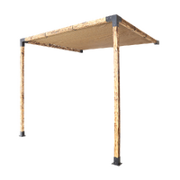 Roof Pergola Gazebo Shed Matte Black Steel Brackets and Coffee Screen DIY Kits