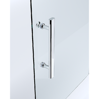 40mm Adjustable Contemporary Corner Sliding Chrome Shower Screen 86x92cm