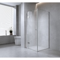 Della Francesca 110x100cm Corner Frameless Shower Screen White