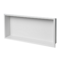 Brienz 641x336x101mm Shower Niche Single Shelf White Organizer