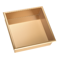Brienz 336x336x101mm Shower Niche Single Shelf Organiser Gold