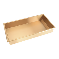 Brienz 641x336x101mm Shower Niche Single Shelf Organiser Gold