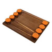 Randy & Travis Machinery Double Sided Charcuterie Board with 8 Sauce Cups
