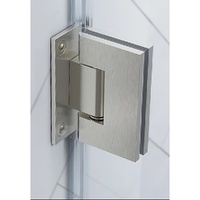 90 Degree Stainless steel Glass Shower Door L-Hinge in Gunmetal