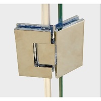 Della Francesca 135° Glass to Glass Square Shower Hinge Stainless Steel Chrome