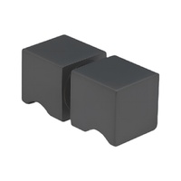 Della Francesca Brass Shower Door Square Knob Handle Black