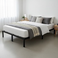 Palermo Queen Metal Bed Frame Base Sturdy Steel