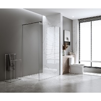 Glass Shower Screen Round Stabilising Pole in Gunmetal