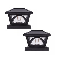 Randy & Travis Machinery 2 Pack Solar Flame Light Deck Fence Cap