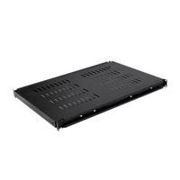 1U Sliding Server Rack Shelf 26 Inch Deep Vented for 19 Inch Cabinet