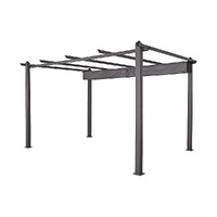 3x4M Aluminium Pergola Marquee with Retractable Roof – Garden Canopy