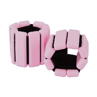 2-Piece Ankle & Wrist Weights – 2kg Pair Adjustable Workout Bangles (Pink)