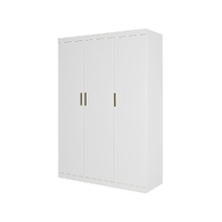 Randy & Travis Machinery 3 Door White Wardrobe Gold Handles
