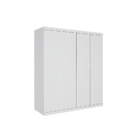 Randy & Travis Machinery 4 Door White Wardrobe Cabinet