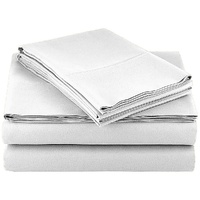 Palermo Double Bed Sheet Set 1800 Series Microfibre Deep Pocket White