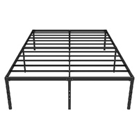 Palermo Queen Metal Bed Frame 45cm High Steel Platform Base